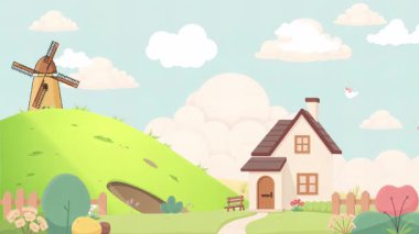 Sıcak Konforlu Peyzaj Evi Teması