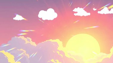 Güneş ışığı ve gökyüzü sahnesi