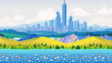 Mavi Su Kıyı ile Modern Şehir