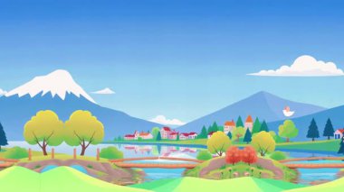 Büyüleyici bir köy. Görkemli Dağlarla çevrili.