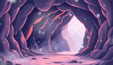 Karlı Mağara Karlı Kaya İçi, Işık Mağara 'nın içinde, Doğanın Macera Fotoğrafı