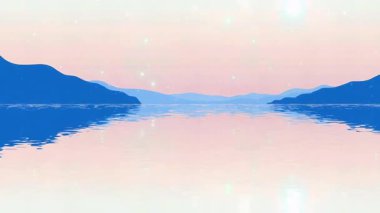 Sakin Gece Ay parlıyor, Manzara, Dağ, Sessizlik ve sudaki yansıma