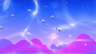 Uzaylı Suları Üzerindeki Uzay Armadası Keşfedilmemiş Sınır Tanımayan Cesur Bilimkurgu Manzarası