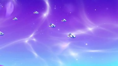 Starfield Gökyüzü ve Galaktik Kruvazörler Yıldızlararası Seyahat Minimalist Bilim Kurgu Manzarası