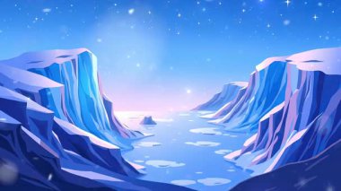 Kuzey Kutup Bölgesi Şekillendirilmiş Buz Manzarası Kış Manzarası