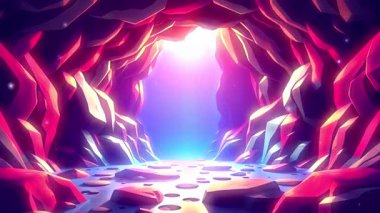 Mağaraları aydınlat Çizgi film kırmızı kayaları aydınlat