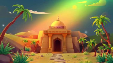 Altın Vaha Sığınağı Çöl Kumları ve Kule Avuç İçi Huzur Verici Mimarlığı Doğal Dinginlikle Harmanlıyor