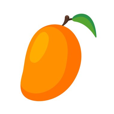 Mango meyve vektörü. Vektör çizimi. Mango düz stil. Mango simgesi.