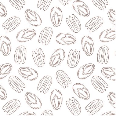 Sanat tarzında cevizsiz desen. Beyaz arka planda el yapımı vintage baskı. Beyaz arkaplanda vektör illüstrasyonu.