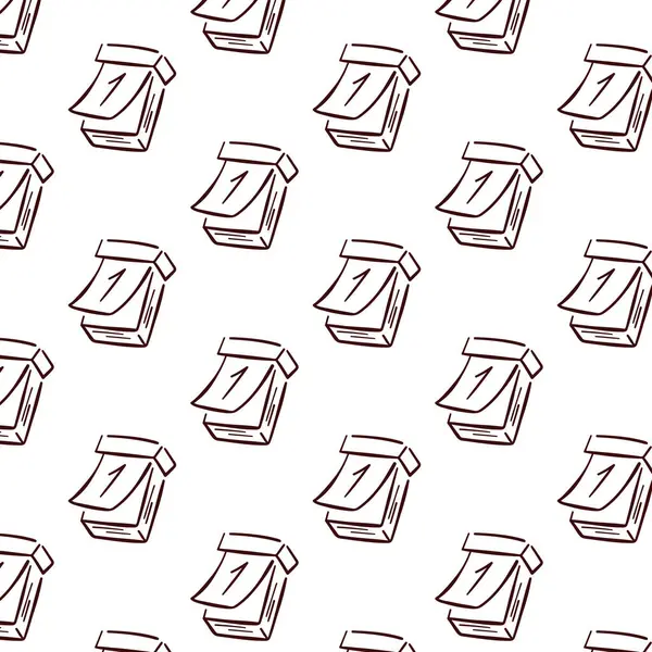 Yırtılan kağıt takvim karalama tarzında kusursuz desen. Duvar kağıdı için bir numaralı tasarımı olan takvim. Vektör illüstrasyonu beyaz arkaplanda izole edildi.