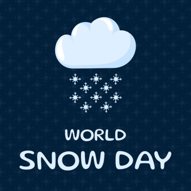 Dünya Kar Günü kar bulutuyla bayrağı kutluyor.
