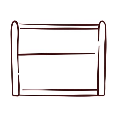 Beyaz arkaplanda izole edilmiş basit satır sanat biçimi araç kutusu.