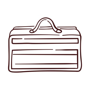 Alet kutusunu sanat tarzında onarıyorum. Tesisatçı, inşaatçı alet edevat el yapımı konsept. Endüstriyel, hırdavatçı için alet çantası. Taşınabilir plastik alet kutusu beyaz arkaplanda izole edildi.