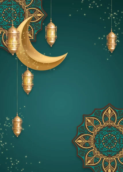 Ramadan Sfondo Kareem Con Lampada Luce Lanterna Tradizionale Arabica Sfondo — Foto Stock
