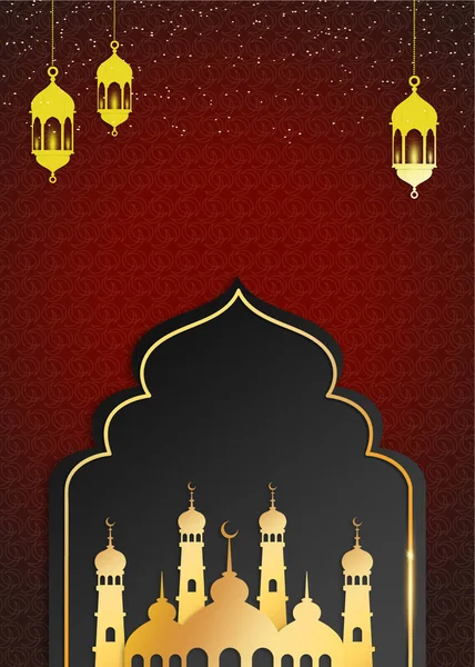 阿拉伯传统灯笼灯的拉马丹卡里姆背景 拉马丹开斋节背景 — 图库照片