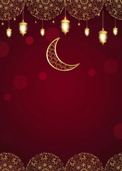 Fundo Kareem Ramadan Com Lâmpada Lanterna Tradicional Árabe Fundo Mubarak — Fotografia de Stock