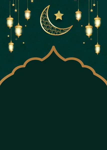 Ramadan Kareem Fundal Lampă Lumină Tradițională Arabă Ramadan Eid Mubarak — Fotografie, imagine de stoc