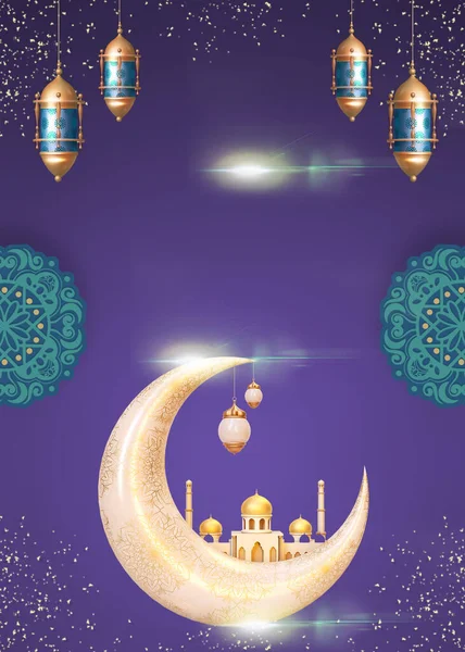 ramadan kareem background with arabic traditional lantern light lamp, ramadan eid Mubarak background