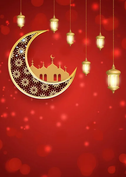 Ramadan Kareem Hintergrund Mit Arabischem Traditionellen Laternenlicht Ramadan Eid Mubarak — Stockfoto