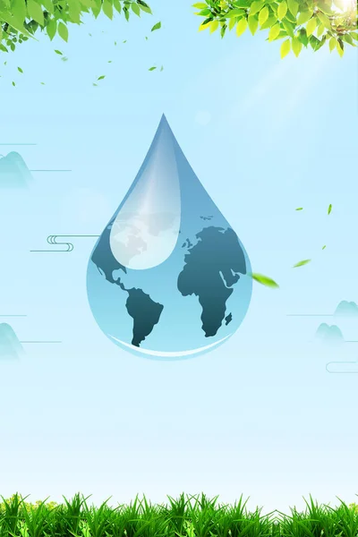 Světový Den Vody Logo Pozadí — Stock fotografie