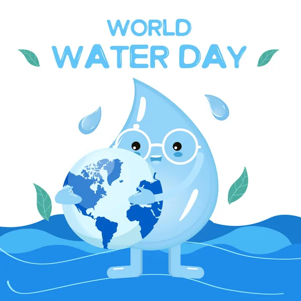 Logo Und Hintergrund Zum Weltwassertag — Stockfoto