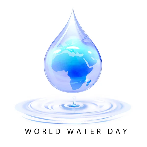 Logo Und Hintergrund Zum Weltwassertag — Stockfoto