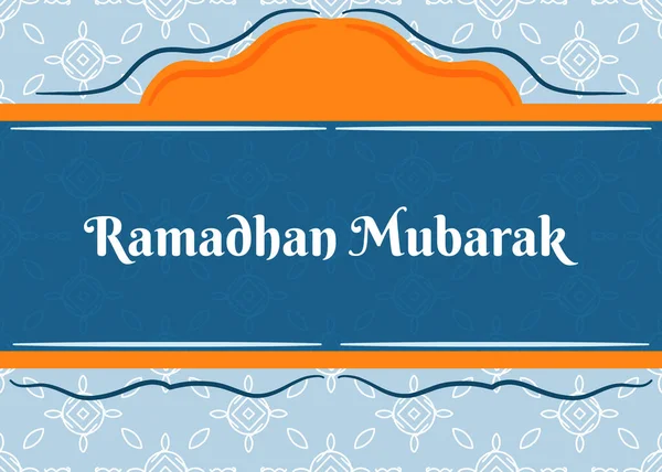 Ramadan Kareem Lykta Hälsning Kort Design Moské — Stockfoto