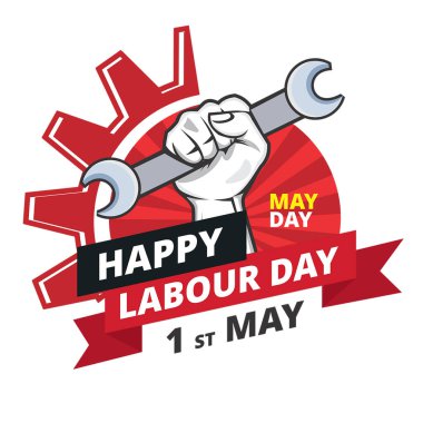 Happy Labor Day. 1st May International labour day clipart