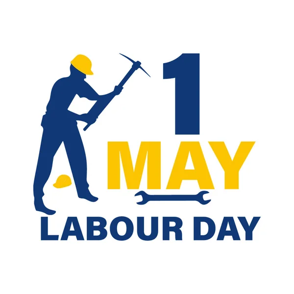 幸せな労働者の日 5月1日国際労働日 — ストック写真
