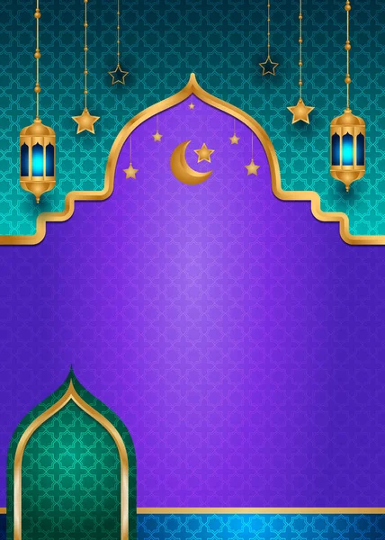 Eid Fitr Ramadan Milad Moske Islamsk Arabisk Bakgrunn – stockfoto