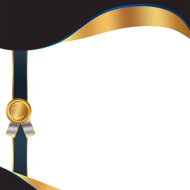 Sertifika Değerlendirme Şablonu Altın Doku Çerçevesi