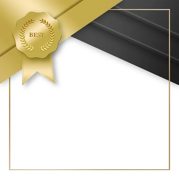 Certificado Fronteira Modelo Apreciação Golden Texture Frame — Fotografia de Stock