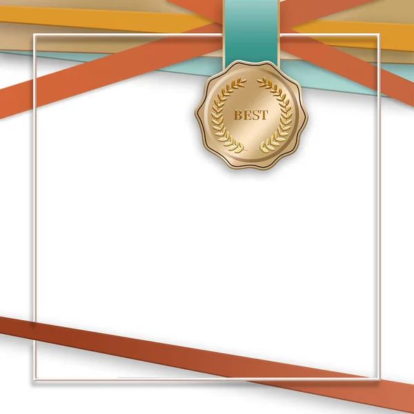 Certificate Border Appreciation Template Golden Texture Frame — Stock Photo, Image