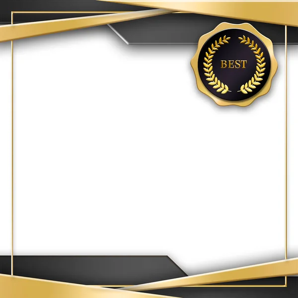 Certifikát Okraj Ocenění Šablony Zlatá Textura Rámeček — Stock fotografie