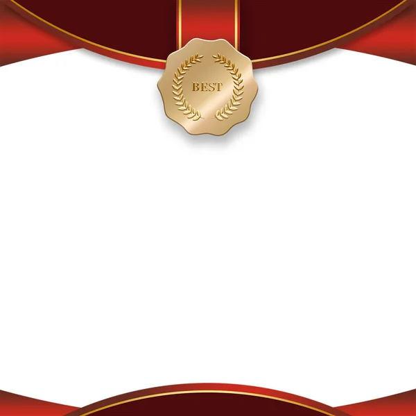 Сертифікат Межа Вдячності Шаблон Золота Текстура Рамка — стокове фото
