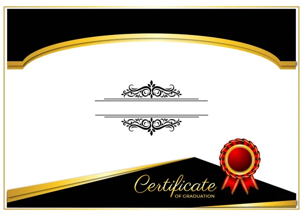 Certifikát Okraj Ocenění Šablony Zlatá Textura Rámeček — Stock fotografie