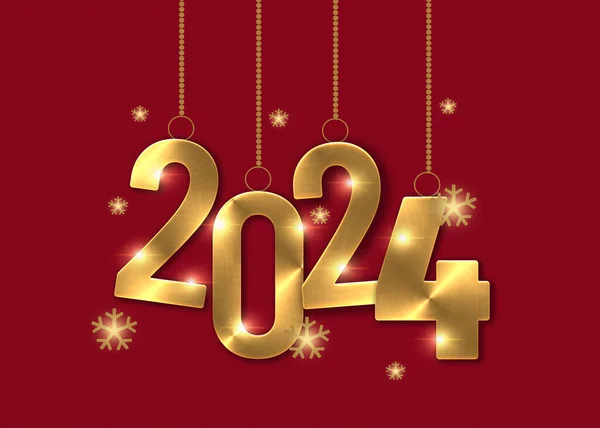 Nou Fericit 2024 Anul Sărbătoririi Fotografie de stoc
