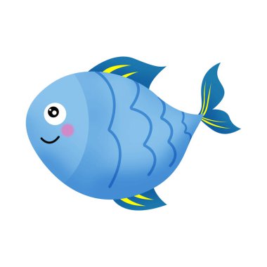 karalama tarzı ve beyaz arkaplan ile balık vektörü ve balık clipart renk balık