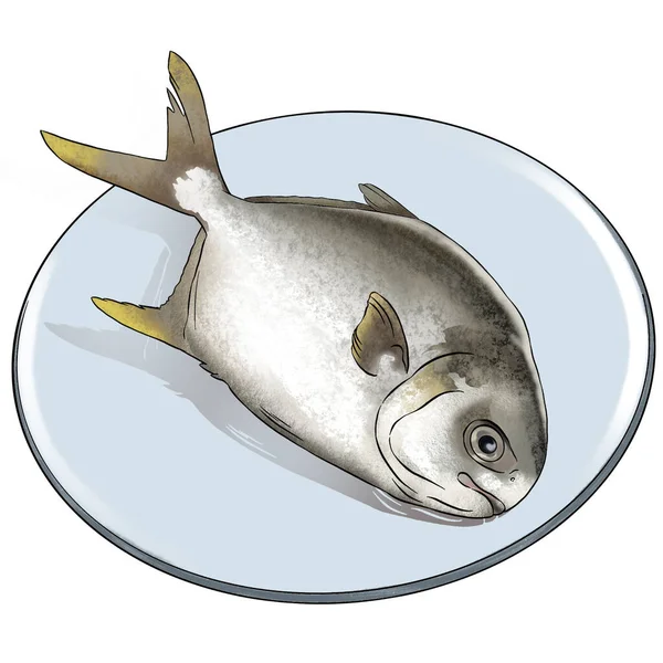 Διάνυσμα Ψαριών Στυλ Doodle Και Λευκό Φόντο Και Ψάρια Clipart — Φωτογραφία Αρχείου