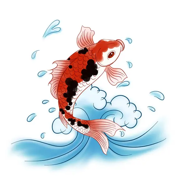 Διάνυσμα Ψαριών Στυλ Doodle Και Λευκό Φόντο Και Ψάρια Clipart — Φωτογραφία Αρχείου