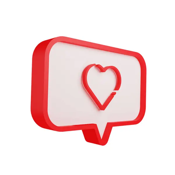 Jak Ikona Renderowania Izolowane Jak Prasa Miłość Ikona Akcji Botton — Zdjęcie stockowe