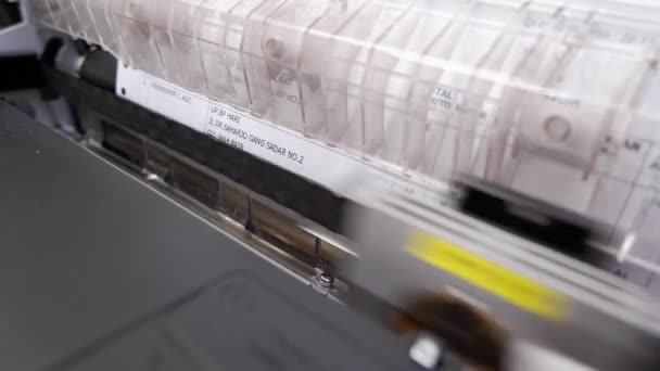 Processus Impression Documents Papier Aide Une Machine Imprimer Avec Ruban — Video