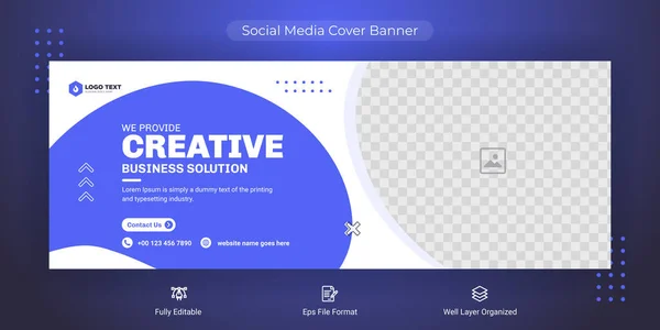 stock vector Creative corporate business marketing social media Facebook cover banner post template