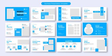 Creative business presentation slides template design. Use for modern presentation background, brochure design, website slider, landing page, annual report, company profile