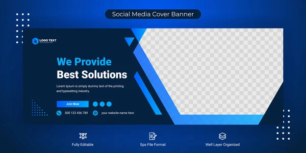 Creative Corporate Business Marketing Social Media Facebook Cover Banner Post — Stockvektor