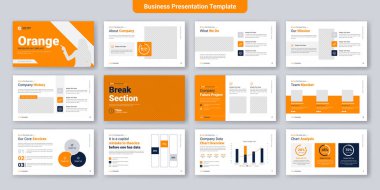 Creative business presentation slides template design. Use for modern presentation background, brochure design, website slider, landing page, annual report, company profile,