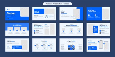 Creative business presentation slides template design. Use for modern presentation background, brochure design, website slider, landing page, annual report, company profile,