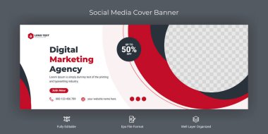 Creative corporate business marketing social media Facebook cover banner post template