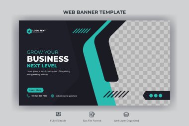 Creative corporate social media web banner and youtube thumbnail template | Youtube live stream video thumbnail