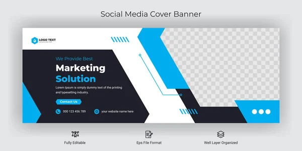Creative Corporate Business Marketing Social Media Facebook Cover Banner Post — Stockvektor